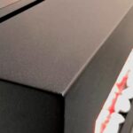 Έπιπλο τζάκι σε απόχρωση Μαύρο gloss 90x40x102