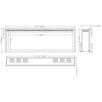 Ηλεκτρικό Τζάκι Τοίχου κρεμαστό 126x15x43