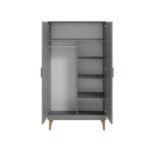 Παιδική Ντουλάπα Kubi σε Λευκό ματ  100x55x184