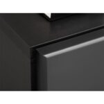 Σύνθετο σαλονιού κρεμαστό με Τζάκι σε απόχρωση Ανθρακί μάτ-Γκρί 250x40x170