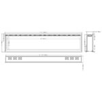 Ηλεκτρικό Τζάκι Τοίχου κρεμαστό 182x15x43