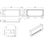 Επιτοίχιο τζάκι σε Μαύρο ματ 100x14x41.7