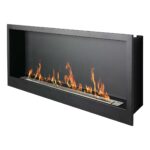 Επιτοίχιο τζάκι σε Μαύρο ματ 100x14x41.7