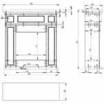 Έπιπλο με ηλεκτρικό Τζάκι με σε χρώμα Λευκό μάτ 84x26x88