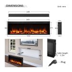 Εντοιχιζόμενο ηλεκτρικό Τζάκι με εστία 152.4x14.7x48