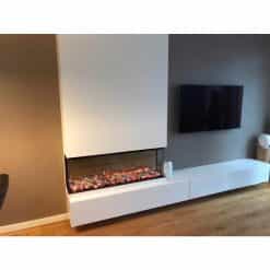 Εντοιχιζόμενο Ηλεκτρικό Τζάκι 3 Όψεων 127x33x54