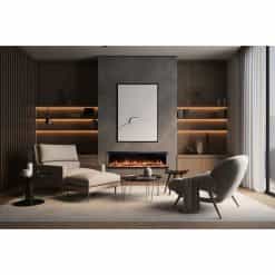 Εντοιχιζόμενο Ηλεκτρικό Τζάκι 3 Όψεων χωρίς Θέρμανση 140x23x46