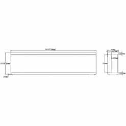 Εντοιχιζόμενο Ηλεκτρικό Τζάκι 3 Όψεων χωρίς Θέρμανση 180x23x46