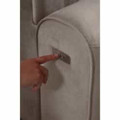 Καναπές Γωνιακός με Μηχανισμό σε Ύφασμα Βελούδο Μπεζ 300x180x80