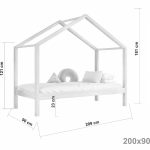 Montessori Κρεβάτι Παιδικό Σπιτάκι από Μασίφ Ξύλο 90×200