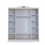 Παιδική Ντουλάπα Romantic Τετράφυλλη σε Λευκό 182x60x208