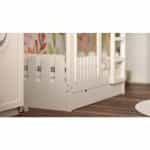 Κουκέτα Με Σπιτάκι Με Σκάλες Και Αποθηκευτικό Χώρο Σε Λευκό Ματ 90×200