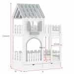 Κουκέτα Με Σπιτάκι Με Σκάλες Και Αποθηκευτικό Χώρο Σε Λευκό Ματ 90×200