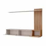 Σύνθετο Τηλεόρασης Κρεμαστό σε Χρώμα Κασμίρ - Δρυς Πάνελ 180x40x130