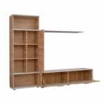 Σύνθετο Τηλεόρασης σε χρώμα Perle Gray-Βελανιδιά 200x40x155