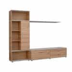 Σύνθετο Τηλεόρασης σε χρώμα Perle Gray-Βελανιδιά 200x40x155