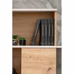 Σύνθετο Τηλεόρασης σε χρώμα Perle Gray-Βελανιδιά 200x40x155