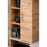 Σύνθετο Τηλεόρασης σε χρώμα Perle Gray-Βελανιδιά 200x40x155