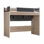 Κουκέτα Υπερυψωμένη με Γραφείο σε Sonoma-Μαύρο 90×200