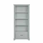 Παιδική Βιβλιοθήκη με Συρτάρι Retro Μασίφ Ξύλο σε Γκρι Ματ 81x48x180