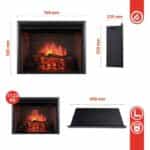 Εντοιχιζόμενο Ηλεκτρικό Τζάκι - Εστία 76×22.5×58.5