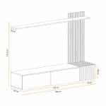 Σύνθετο Τηλεόρασης Κρεμαστό Μαύρο Ματ – Δρυς Πάνελ 180x40x130