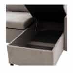 Γωνιακός καναπές-κρεβάτι αναστρέψιμος μπεζ 225x148x81