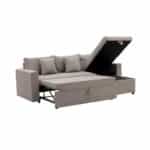 Γωνιακός καναπές-κρεβάτι αναστρέψιμος μπεζ 225x148x81