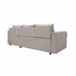 Γωνιακός καναπές-κρεβάτι αναστρέψιμος μπεζ 225x148x81