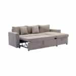 Γωνιακός καναπές-κρεβάτι αναστρέψιμος μπεζ 225x148x81