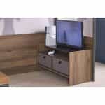 Κουκέτα Υπερυψωμένη με καναπέ και έπιπλο τηλεόρασης σε καρύδι 100×200