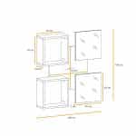 Έπιπλο Εισόδου με παπουτσοθήκη κρεμαστό σε απόχρωση Καστανιά - Μαύρο ματ 130×30×170