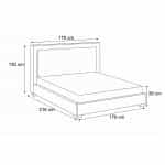 Κρεβάτι Διπλό ντυμένο με ύφασμα 160×200