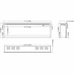 Εντοιχιζόμενο Ηλεκτρικό Τζάκι pro 120x16x38