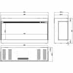 Εντοιχιζόμενο Ηλεκτρικό Τζάκι 3 Όψεων 3D 120x35x65