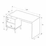 Γραφείο σε Florida Oak 129x55x75