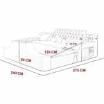 Κρεβάτι smart Διπλό πολυμορφικό σε δερμάτινη καφέ 160x200