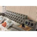 Κρεβάτι smart Διπλό πολυμορφικό σε δερμάτινη καφέ 160x200