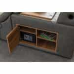 Κρεβάτι smart Διπλό πολυμορφικό σε δερμάτινη καφέ 160x200