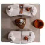 Σετ Καναπέ Τετραθέσιο και Τριθέσιο σε Μπεζ 300x100x77