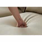 Γωνιακός καναπές καμπυλωτός με Δερμάτινη μπεζ 317x163x71