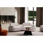 Καναπές Τετραθέσιος με Τραπεζάκι σε Μπεζ 300x100x77