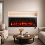 Ηλεκτρικό Τζάκι Εντοιχιζόμενο - Τοίχου - Δαπέδου 152.5x43.0x14.3