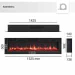 Ηλεκτρικό Τζάκι Εντοιχιζόμενο - Τοίχου - Δαπέδου 152.5x43.0x14.3
