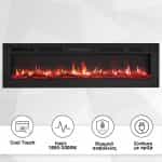 Ηλεκτρικό Τζάκι Εντοιχιζόμενο - Τοίχου - Δαπέδου 152.5x43.0x14.3