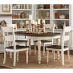 Τραπεζαρία Ροτόντα με καρέκλες από μασίφ Ξύλο Φ122