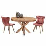 Τραπεζαρία Ροτόντα από μασίφ Ξύλο Δρυς Φ130