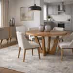 Τραπεζαρία Ροτόντα ανοιγόμενη από μασίφ Ξύλο Δρυς Φ130