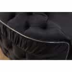 Σετ καναπές με πολυθρόνα με ύφασμα μαύρο - ασημί 245x100x75