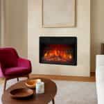 Εντοιχιζόμενο Ηλεκτρικό Τζάκι με Ρεαλιστικά Ξύλα 61.4x13x44.5